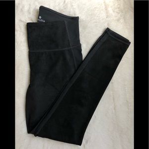 Black Suede/Velvet Athleta Leggings